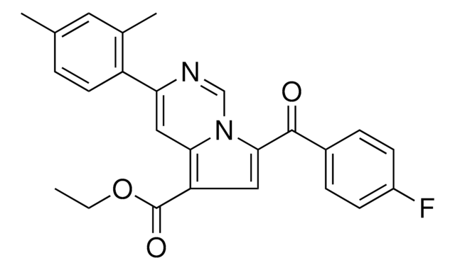 ET 3-(2,4-DIMETHYL-PH)-7-(4-FLUOROBENZOYL)PYRROLO(1,2-C)PYRIMIDINE-5-CARBOXYLATE AldrichCPR