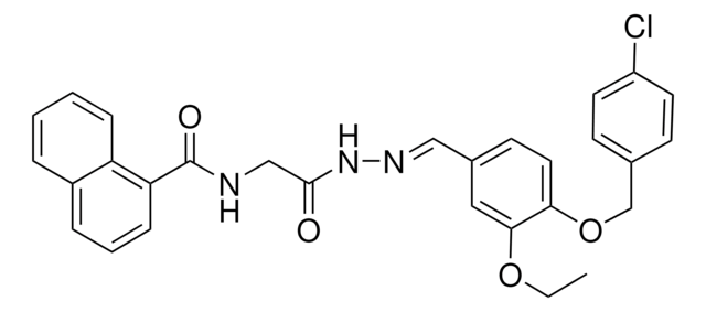N-[2-((2E)-2-{4-[(4-CHLOROBENZYL)OXY]-3-ETHOXYBENZYLIDENE}HYDRAZINO)-2-OXOETHYL]-1-NAPHTHAMIDE AldrichCPR
