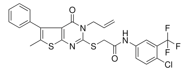 2-[(3-ALLYL-6-METHYL-4-OXO-5-PHENYL-3,4-DIHYDROTHIENO[2,3-D]PYRIMIDIN-2-YL)SULFANYL]-N-[4-CHLORO-3-(TRIFLUOROMETHYL)PHENYL]ACETAMIDE AldrichCPR