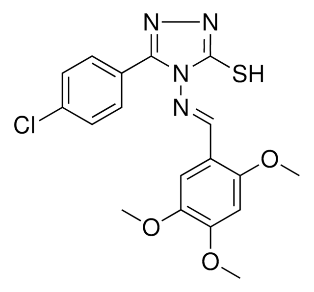 5-(4-CHLOROPHENYL)-4-{[(E)-(2,4,5-TRIMETHOXYPHENYL)METHYLIDENE]AMINO}-4H-1,2,4-TRIAZOL-3-YL HYDROSULFIDE AldrichCPR