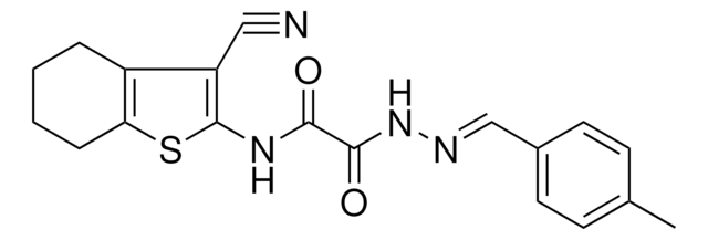 N-(3-CYANO-4,5,6,7-TETRAHYDRO-1-BENZOTHIEN-2-YL)-2-[(2E)-2-(4-METHYLBENZYLIDENE)HYDRAZINO]-2-OXOACETAMIDE AldrichCPR
