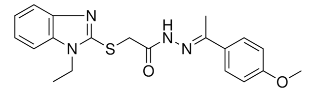 2-[(1-ETHYL-1H-BENZIMIDAZOL-2-YL)SULFANYL]-N'-[(E)-1-(4-METHOXYPHENYL)ETHYLIDENE]ACETOHYDRAZIDE AldrichCPR