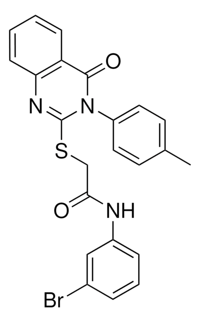 N-(3-BROMOPHENYL)-2-{[3-(4-METHYLPHENYL)-4-OXO-3,4-DIHYDRO-2-QUINAZOLINYL]SULFANYL}ACETAMIDE AldrichCPR