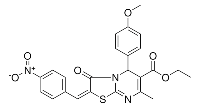 ETHYL (2E)-5-(4-METHOXYPHENYL)-7-METHYL-2-(4-NITROBENZYLIDENE)-3-OXO-2,3-DIHYDRO-5H-[1,3]THIAZOLO[3,2-A]PYRIMIDINE-6-CARBOXYLATE AldrichCPR