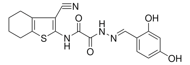 N-(3-CYANO-4,5,6,7-TETRAHYDRO-1-BENZOTHIEN-2-YL)-2-[(2E)-2-(2,4-DIHYDROXYBENZYLIDENE)HYDRAZINO]-2-OXOACETAMIDE AldrichCPR
