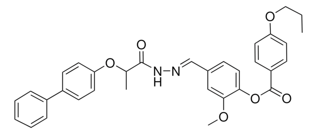 4-((E)-{[2-([1,1'-BIPHENYL]-4-YLOXY)PROPANOYL]HYDRAZONO}METHYL)-2-METHOXYPHENYL 4-PROPOXYBENZOATE AldrichCPR