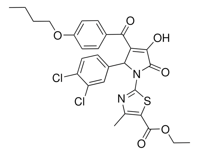 ETHYL 2-[3-(4-BUTOXYBENZOYL)-2-(3,4-DICHLOROPHENYL)-4-HYDROXY-5-OXO-2,5-DIHYDRO-1H-PYRROL-1-YL]-4-METHYL-1,3-THIAZOLE-5-CARBOXYLATE AldrichCPR
