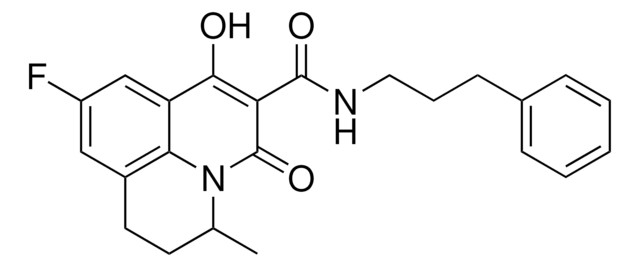 9-FLUORO-7-HYDROXY-3-METHYL-5-OXO-N-(3-PHENYLPROPYL)-2,3-DIHYDRO-1H,5H-PYRIDO[3,2,1-IJ]QUINOLINE-6-CARBOXAMIDE AldrichCPR