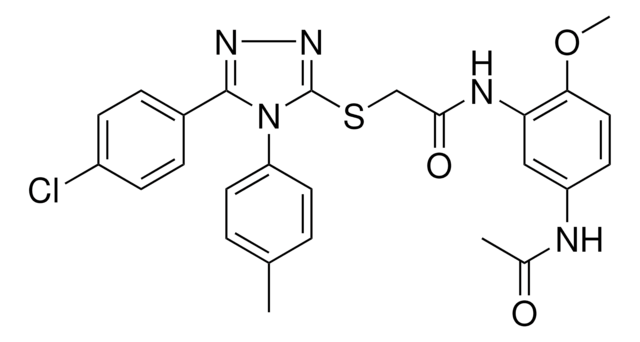 N-[5-(ACETYLAMINO)-2-METHOXYPHENYL]-2-{[5-(4-CHLOROPHENYL)-4-(4-METHYLPHENYL)-4H-1,2,4-TRIAZOL-3-YL]SULFANYL}ACETAMIDE AldrichCPR