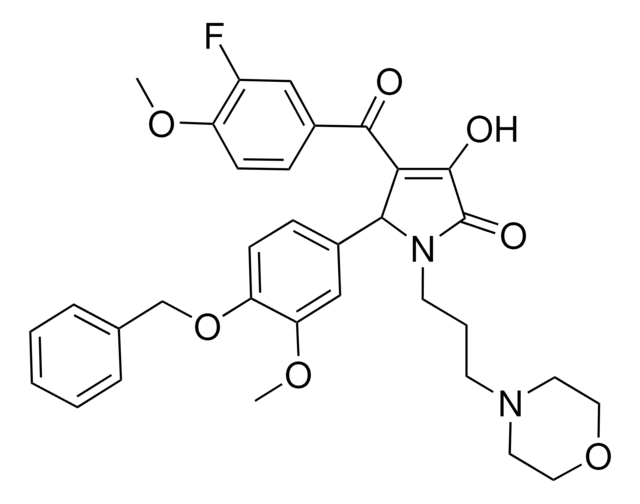 5-[4-(BENZYLOXY)-3-METHOXYPHENYL]-4-(3-FLUORO-4-METHOXYBENZOYL)-3-HYDROXY-1-[3-(4-MORPHOLINYL)PROPYL]-1,5-DIHYDRO-2H-PYRROL-2-ONE AldrichCPR