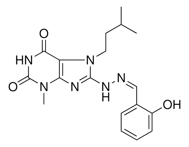 2-HYDROXYBENZALDEHYDE (7-ISOPENTYL-3-METHYL-2,6-DIOXO-2,3,6,7-TETRAHYDRO-1H-PURIN-8-YL)HYDRAZONE AldrichCPR