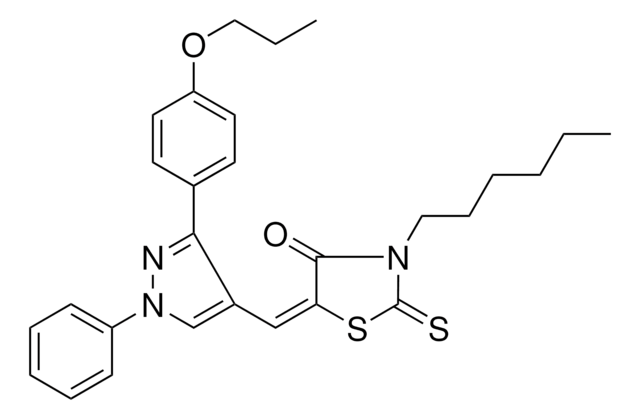 (5E)-3-HEXYL-5-{[1-PHENYL-3-(4-PROPOXYPHENYL)-1H-PYRAZOL-4-YL]METHYLENE}-2-THIOXO-1,3-THIAZOLIDIN-4-ONE AldrichCPR