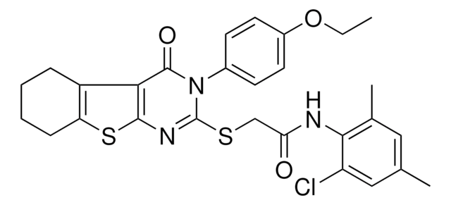 N-(2-CHLORO-4,6-DIMETHYLPHENYL)-2-{[3-(4-ETHOXYPHENYL)-4-OXO-3,4,5,6,7,8-HEXAHYDRO[1]BENZOTHIENO[2,3-D]PYRIMIDIN-2-YL]SULFANYL}ACETAMIDE AldrichCPR