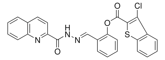 2-{(E)-[2-(2-QUINOLINYLCARBONYL)HYDRAZONO]METHYL}PHENYL 3-CHLORO-1-BENZOTHIOPHENE-2-CARBOXYLATE AldrichCPR