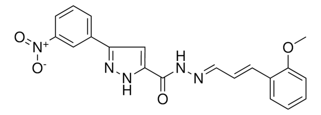 N'-(3-(2-MEO-PH)-2-PROPENYLIDENE)-3-(3-NITROPHENYL)-1H-PYRAZOLE-5-CARBOHYDRAZIDE AldrichCPR