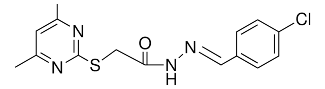 2-(4,6-DIMETHYL-PYRIMIDIN-2-YLSULFANYL)-ACETIC ACID (4-CL-BENZYLIDENE)-HYDRAZIDE AldrichCPR