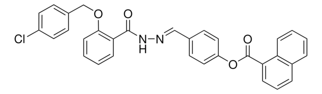 4-(2-(2-((4-CHLOROBENZYL)OXY)BENZOYL)CARBOHYDRAZONOYL)PHENYL 1-NAPHTHOATE AldrichCPR