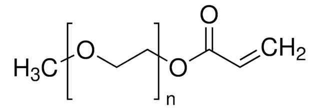 Poly(ethylene glycol) methyl ether acrylate average Mn 480, contains 100&#160;ppm MEHQ as inhibitor, 100&#160;ppm BHT as inhibitor