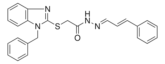 2-((1-BENZYL-1H-BENZIMIDAZOL-2-YL)THIO)-N'-(3-PH-2-PROPENYLIDENE)ACETOHYDRAZIDE AldrichCPR