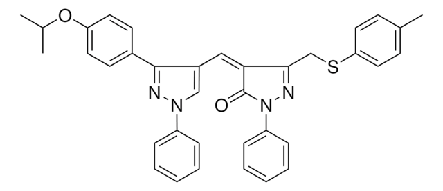 (4Z)-4-{[3-(4-ISOPROPOXYPHENYL)-1-PHENYL-1H-PYRAZOL-4-YL]METHYLENE}-5-{[(4-METHYLPHENYL)SULFANYL]METHYL}-2-PHENYL-2,4-DIHYDRO-3H-PYRAZOL-3-ONE AldrichCPR