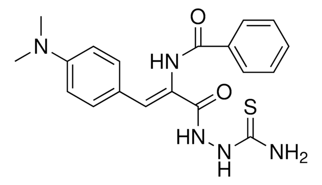 N-{(Z)-1-{[2-(AMINOCARBOTHIOYL)HYDRAZINO]CARBONYL}-2-[4-(DIMETHYLAMINO)PHENYL]ETHENYL}BENZAMIDE AldrichCPR