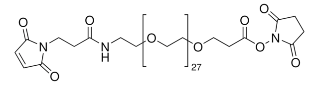 O-[N-(3-马来酰亚胺丙酰基)氨基乙基]-O′-[3-(N-琥珀酰亚氨氧基)-3-氧代丙基]二十七乙二醇 &#8805;90% (oligomer purity)