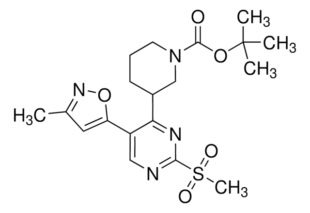 tert-Butyl 3-[5-(3-methyl-5-isoxazolyl)-2-(methylsulfonyl)-4-pyrimidinyl]-1-piperidinecarboxylate AldrichCPR