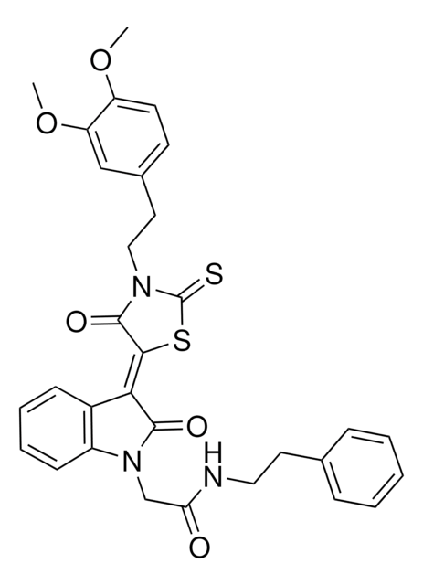 2-((3Z)-3-{3-[2-(3,4-DIMETHOXYPHENYL)ETHYL]-4-OXO-2-THIOXO-1,3-THIAZOLIDIN-5-YLIDENE}-2-OXO-2,3-DIHYDRO-1H-INDOL-1-YL)-N-(2-PHENYLETHYL)ACETAMIDE AldrichCPR