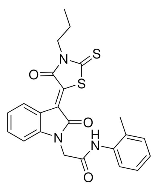N-(2-METHYLPHENYL)-2-[(3Z)-2-OXO-3-(4-OXO-3-PROPYL-2-THIOXO-1,3-THIAZOLIDIN-5-YLIDENE)-2,3-DIHYDRO-1H-INDOL-1-YL]ACETAMIDE AldrichCPR