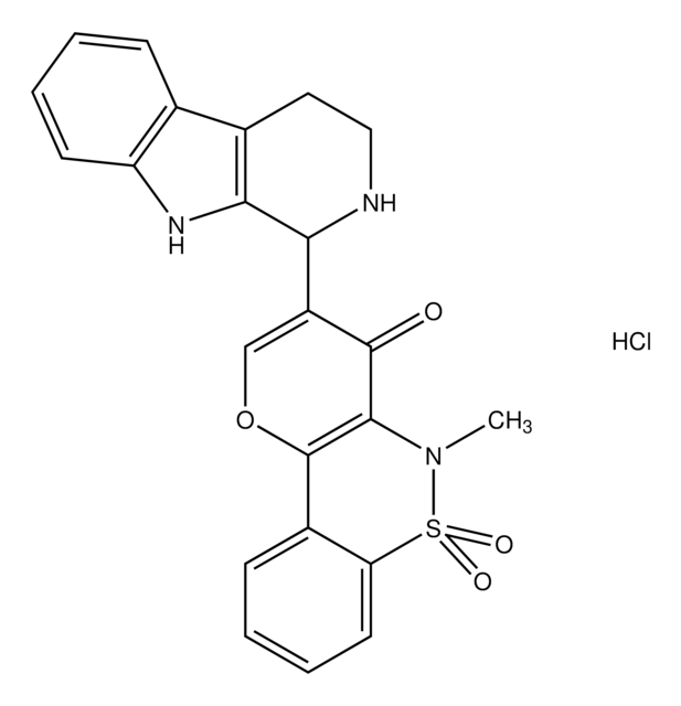 5-methyl-3-(2,3,4,9-tetrahydro-1H-beta-carbolin-1-yl)-4H,5H-pyrano[3,2-c][1,2]benzothiazin-4-one 6,6-dioxide hydrochloride AldrichCPR
