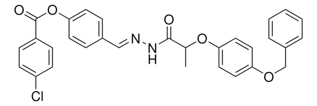 4-(2-(2-(4-(BENZYLOXY)PHENOXY)PROPANOYL)CARBOHYDRAZONOYL)PHENYL 4-CHLOROBENZOATE AldrichCPR