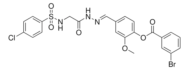 4-(2-((((4-CL-PH)SULFONYL)AMINO)AC)CARBOHYDRAZONOYL)-2-MEO-PH 3-BROMOBENZOATE AldrichCPR