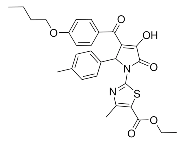 ETHYL 2-[3-(4-BUTOXYBENZOYL)-4-HYDROXY-2-(4-METHYLPHENYL)-5-OXO-2,5-DIHYDRO-1H-PYRROL-1-YL]-4-METHYL-1,3-THIAZOLE-5-CARBOXYLATE AldrichCPR