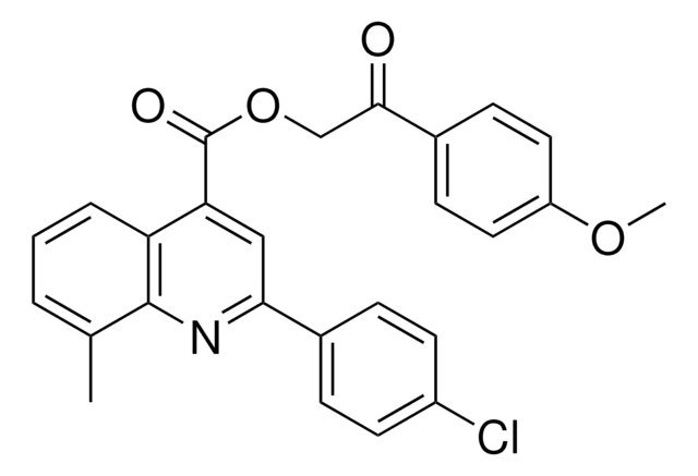 2-(4-METHOXYPHENYL)-2-OXOETHYL 2-(4-CHLOROPHENYL)-8-ME-4-QUINOLINECARBOXYLATE AldrichCPR