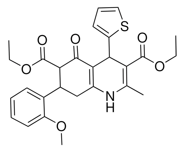 DIETHYL 7-(2-METHOXYPHENYL)-2-METHYL-5-OXO-4-(2-THIENYL)-1,4,5,6,7,8-HEXAHYDRO-3,6-QUINOLINEDICARBOXYLATE AldrichCPR