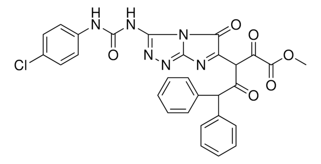 METHYL 3-(3-{[(4-CHLOROANILINO)CARBONYL]AMINO}-5-OXO-5H-IMIDAZO[2,1-C][1,2,4]TRIAZOL-6-YL)-2,4-DIOXO-5,5-DIPHENYLPENTANOATE AldrichCPR
