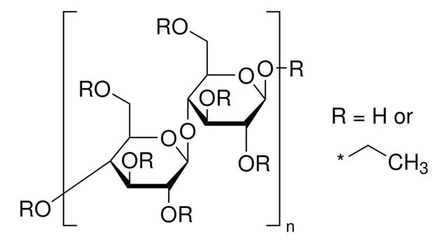 Ethyl cellulose viscosity 300&#160;cP, 5&#160;% in toluene/ethanol 80:20(lit.), extent of labeling: 48% ethoxyl