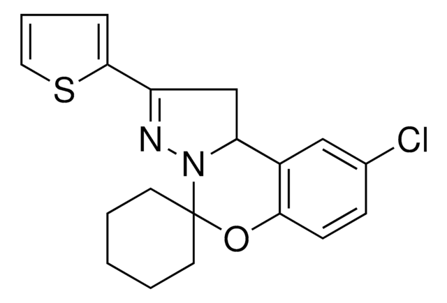 9-CHLORO-2-(THIOPHEN-2-YL)-1,10B-DIHYDROSPIRO[BENZO[E]PYRAZOLO[1,5-C][1,3]OXAZINE-5,1'-CYCLOHEXANE] AldrichCPR