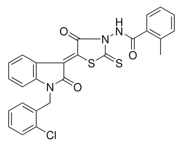 N-{(5Z)-5-[1-(2-CHLOROBENZYL)-2-OXO-1,2-DIHYDRO-3H-INDOL-3-YLIDENE]-4-OXO-2-THIOXO-1,3-THIAZOLIDIN-3-YL}-2-METHYLBENZAMIDE AldrichCPR