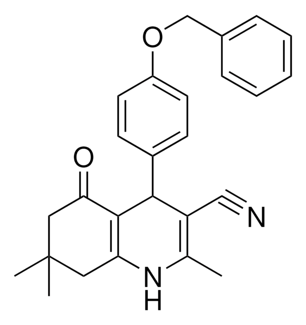 4-(4-BENZYLOXY-PH)-2,7,7-TRIMETHYL-5-OXO-1,4,5,6,7,8-6H-QUINOLINE-3-CARBONITRILE AldrichCPR