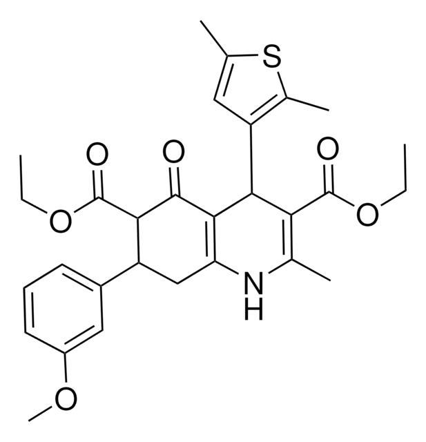 DIETHYL 4-(2,5-DIMETHYL-3-THIENYL)-7-(3-METHOXYPHENYL)-2-METHYL-5-OXO-1,4,5,6,7,8-HEXAHYDRO-3,6-QUINOLINEDICARBOXYLATE AldrichCPR