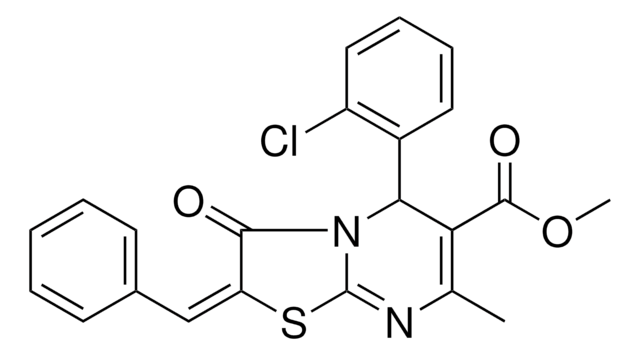 METHYL (2E)-2-BENZYLIDENE-5-(2-CHLOROPHENYL)-7-METHYL-3-OXO-2,3-DIHYDRO-5H-[1,3]THIAZOLO[3,2-A]PYRIMIDINE-6-CARBOXYLATE AldrichCPR