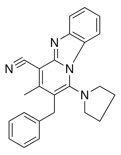 2-BENZYL-3-ME-1-PYRROLIDIN-1-YL-BENZO(4,5)IMIDAZO(1,2-A)PYRIDINE-4-CARBONITRILE AldrichCPR