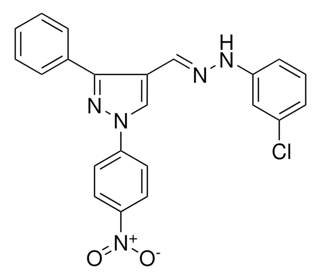 1-(4-NITROPHENYL)-3-PHENYL-1H-PYRAZOLE-4-CARBALDEHYDE (3-CHLOROPHENYL)HYDRAZONE AldrichCPR