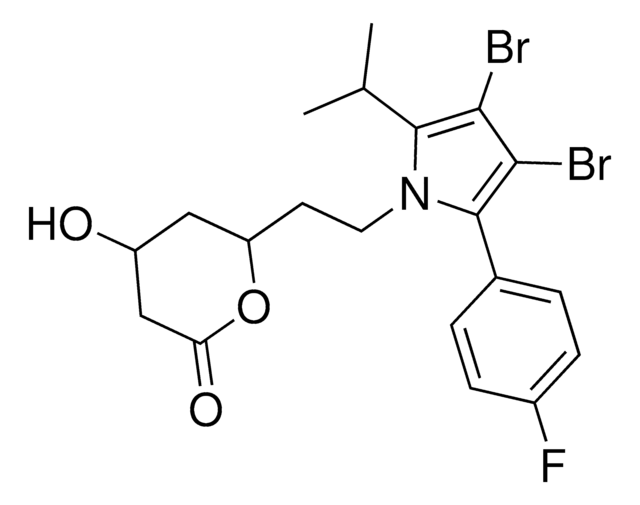6-[2-[3,4-DIBROMO-2-(4-FLUOROPHENYL)-5-ISOPROPYL-1H-PYRROL-1-YL]ETHYL]-4-HYDROXYTETRAHYDRO-2H-PYRAN-2-ONE AldrichCPR