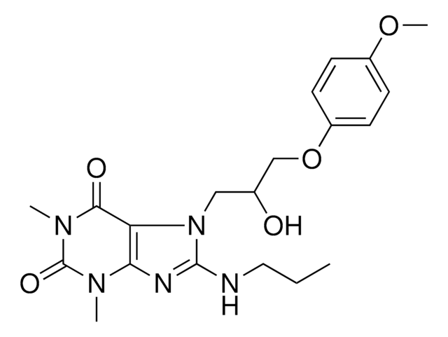7-[2-HYDROXY-3-(4-METHOXYPHENOXY)PROPYL]-1,3-DIMETHYL-8-(PROPYLAMINO)-3,7-DIHYDRO-1H-PURINE-2,6-DIONE AldrichCPR