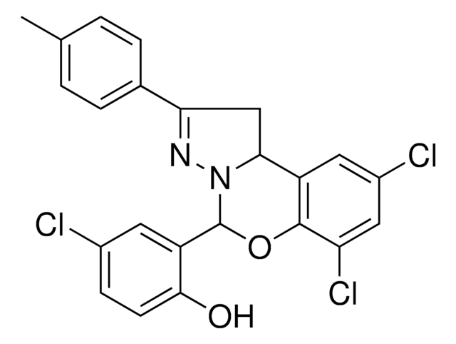 4-CHLORO-2-[7,9-DICHLORO-2-(4-METHYLPHENYL)-1,10B-DIHYDROPYRAZOLO[1,5-C][1,3]BENZOXAZIN-5-YL]PHENOL AldrichCPR