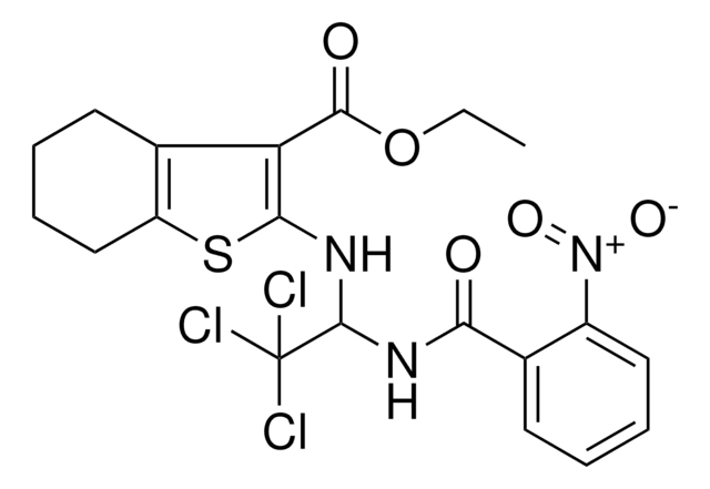 ETHYL 2-({2,2,2-TRICHLORO-1-[(2-NITROBENZOYL)AMINO]ETHYL}AMINO)-4,5,6,7-TETRAHYDRO-1-BENZOTHIOPHENE-3-CARBOXYLATE AldrichCPR