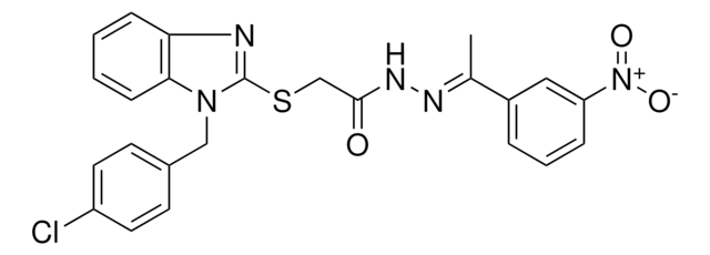 2-{[1-(4-CHLOROBENZYL)-1H-BENZIMIDAZOL-2-YL]SULFANYL}-N'-[(E)-1-(3-NITROPHENYL)ETHYLIDENE]ACETOHYDRAZIDE AldrichCPR