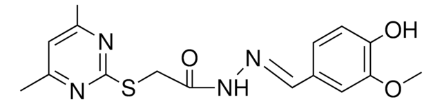 2-(4,6-DI-ME-PYRIMIDIN-2-YLSULFANYL)-ACETIC ACID (HO-MEO-BENZYLIDENE)-HYDRAZIDE AldrichCPR